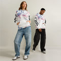 Leaky Ts Love and Pride Rainbow Leak Tie-Dye Hoodie, unisex cotton design with colorful all-over print on white background.