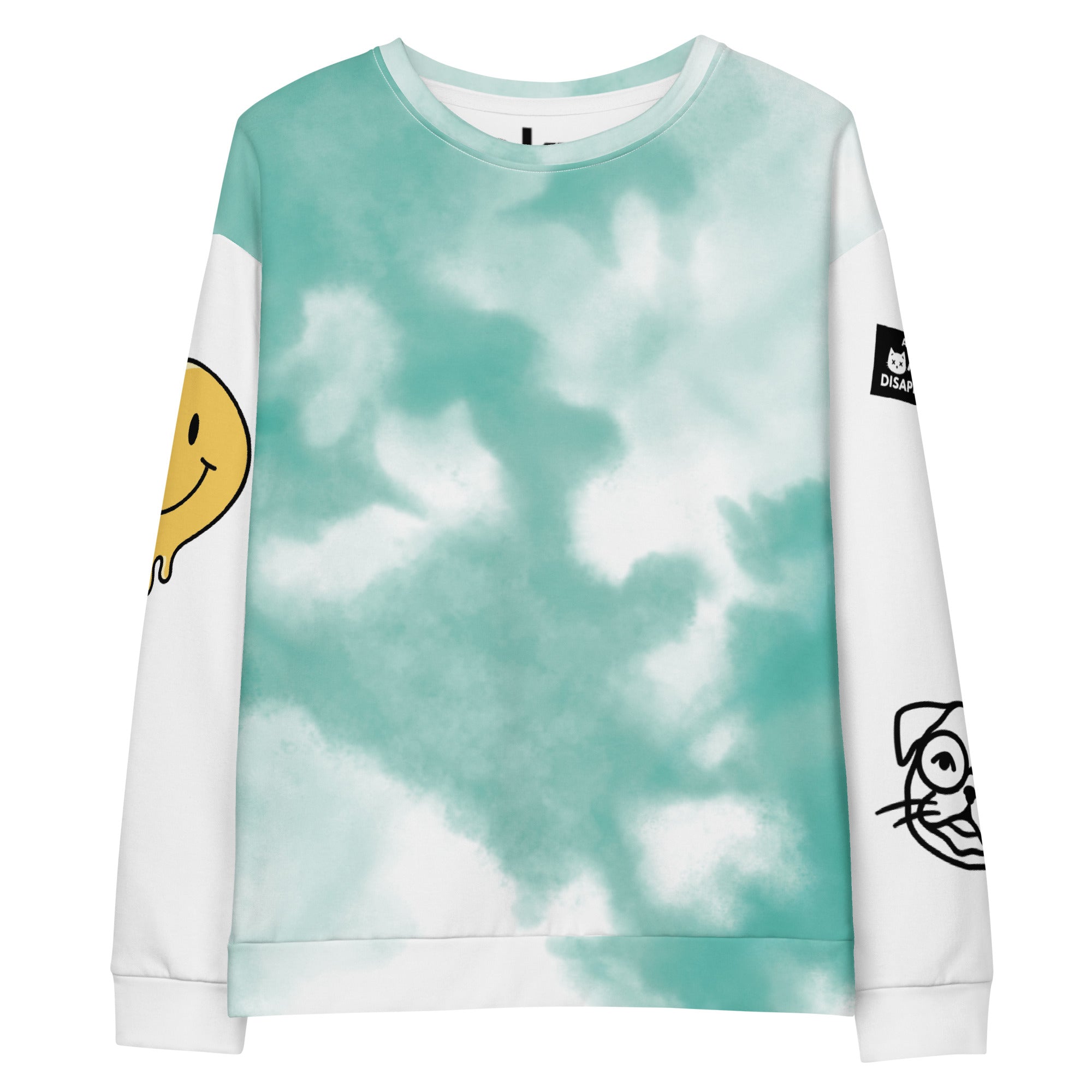 Leaky ts Another Day, Another Disappointment pastel drip crewneck sweatshirt, unisex cotton with all-over print, white front design
