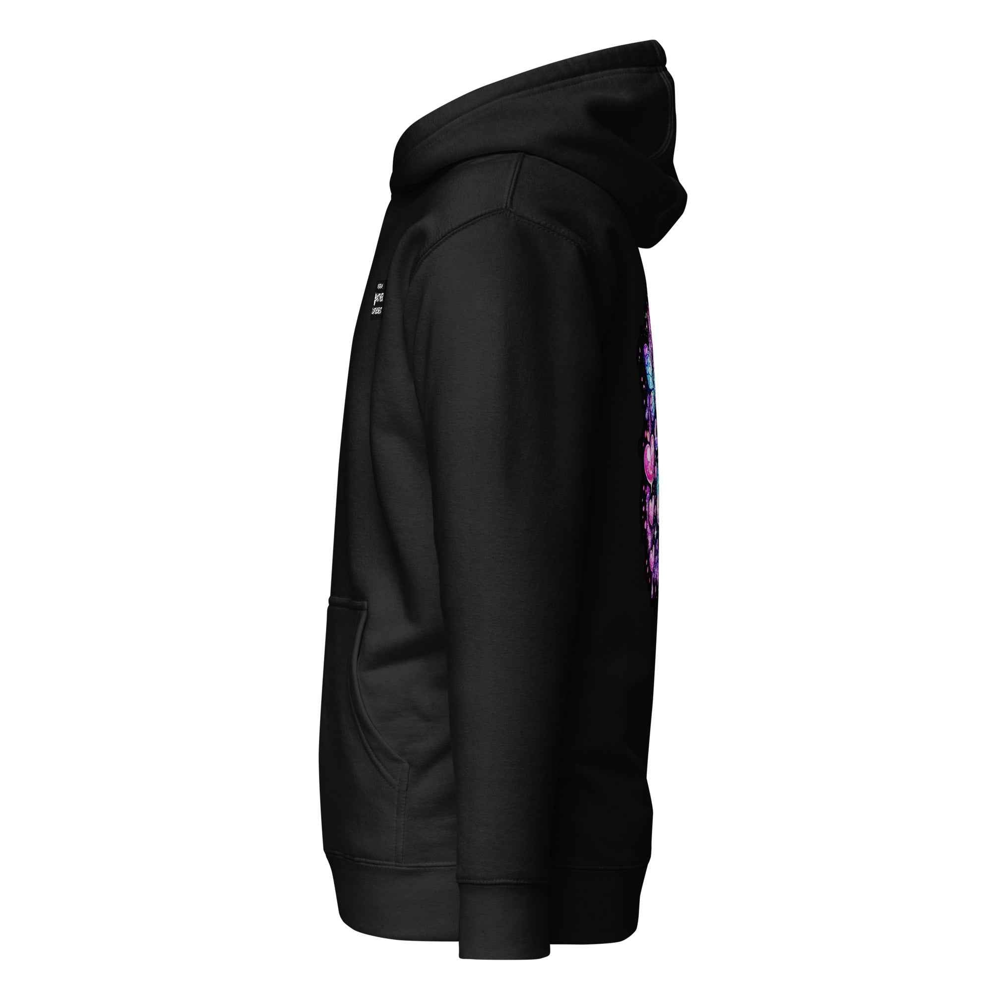 Black Sadgirl unisex hoodie by Leaky TS featuring a cotton heritage fabric and premium pullover design.