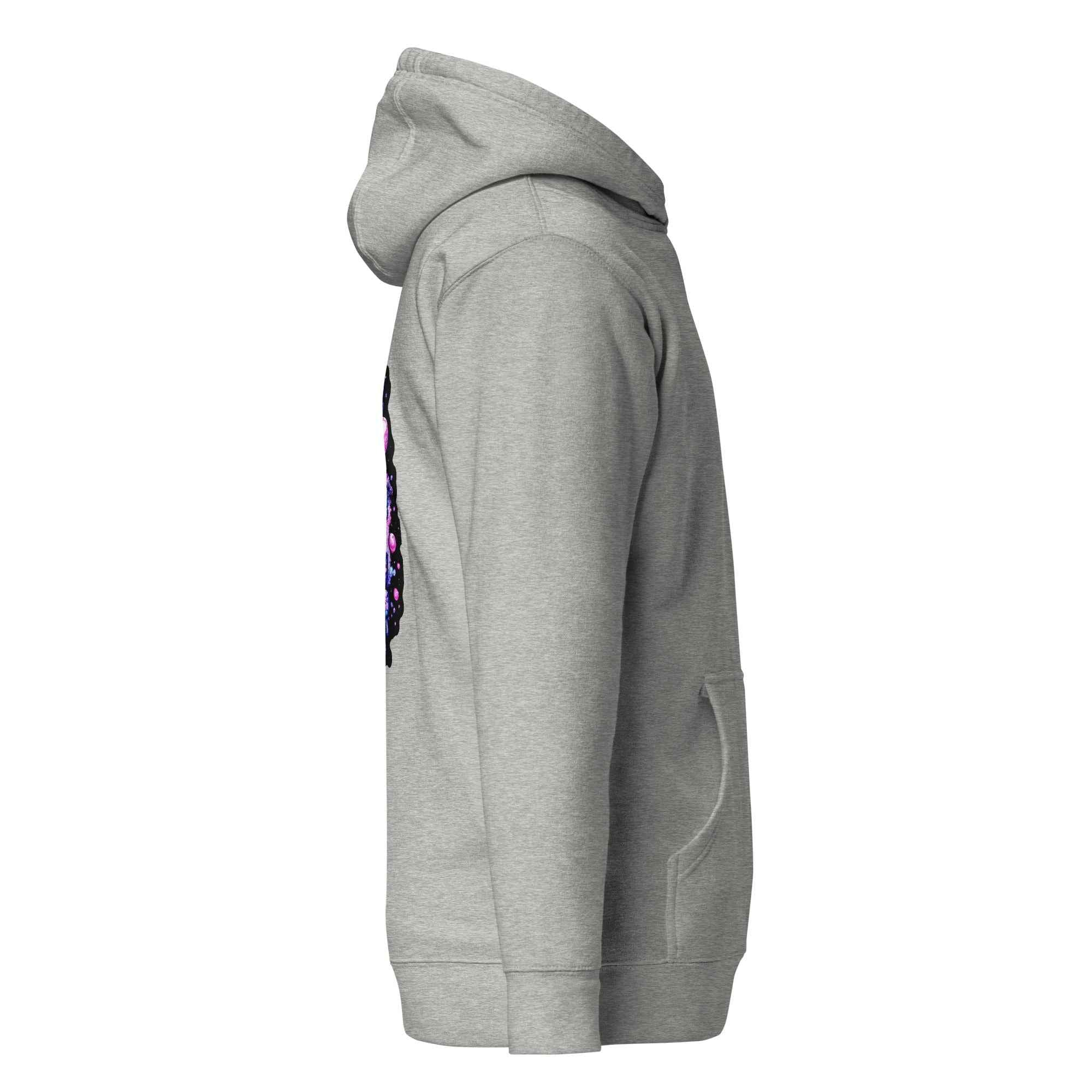 Sadgirl unisex hoodie by Leaky TS, premium cotton heritage pullover in carbon grey, showcasing a comfortable, stylish hoodie design.