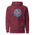 Maroon Stay Trippy Unisex Hoodie by Leaky Ts featuring a comfortable cotton heritage pullover with a front design.