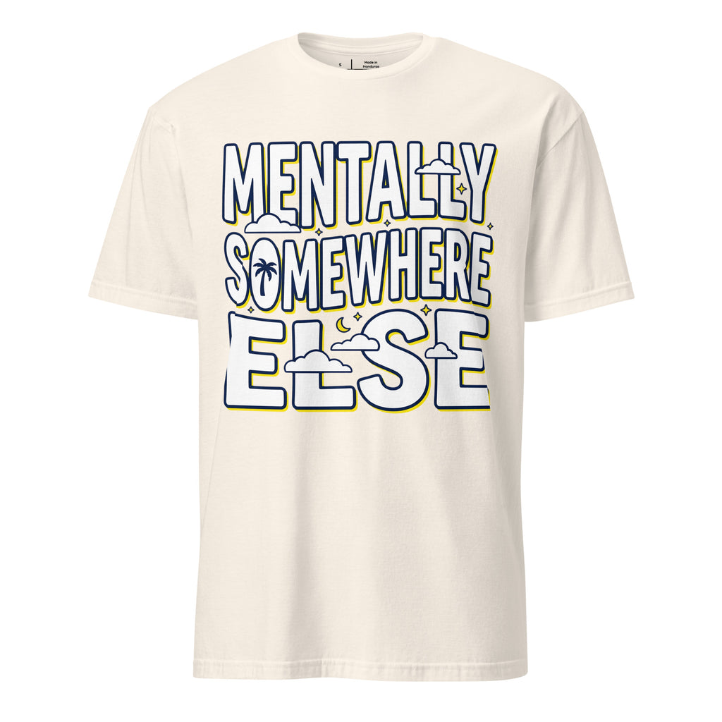 Unisex basic soft-style T-shirt from Leaky TS in natural color, front view showing classic fit and soft fabric.