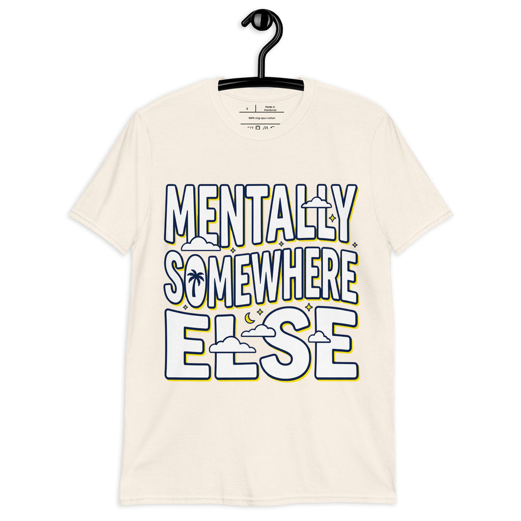 Unisex soft style T-shirt by Leaky TS in natural color, front view showing a comfortable, casual basic T-shirt.