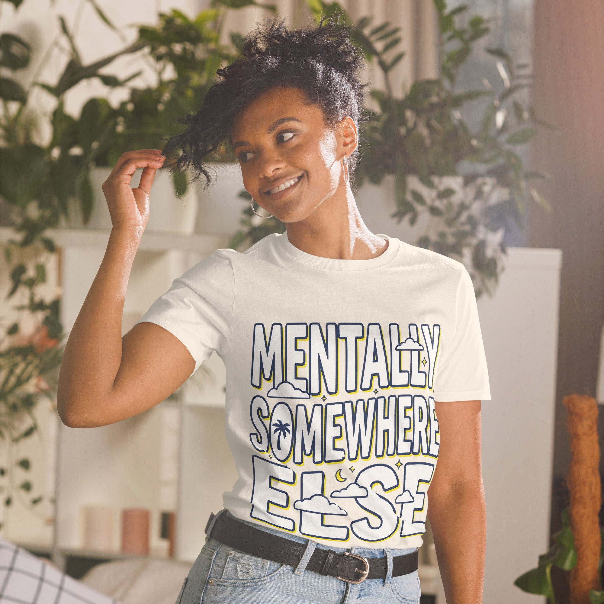 Unisex soft-style T-shirt by Leaky TS in natural color, featuring a simple, comfortable front design.