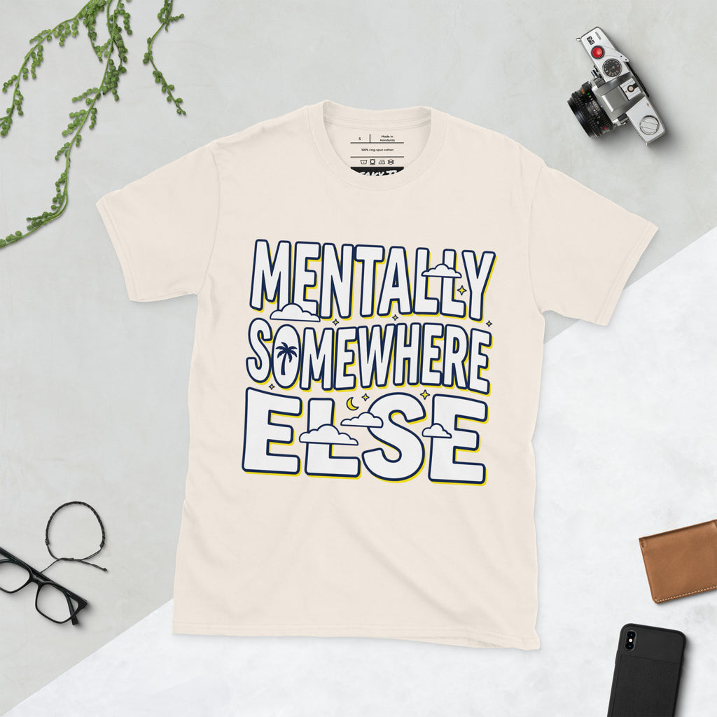 Unisex soft style T-shirt from Leaky TS in natural color, front view showing a comfortable, casual fit and smooth fabric.