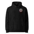 Leaky Ts Stay Trippy hoodie in black, unisex organic cotton hoodie with front design, casual and eco-friendly apparel.